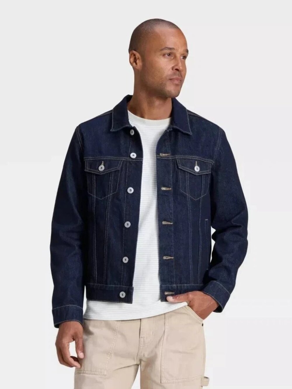 NWT Men's Goodfellow Size X Large Denim Trucker Jacket